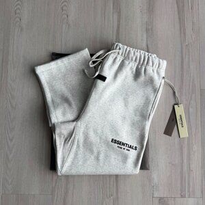 Essentials small light oat sweatpants uncuffed